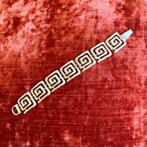 Silver Greek key bracelet